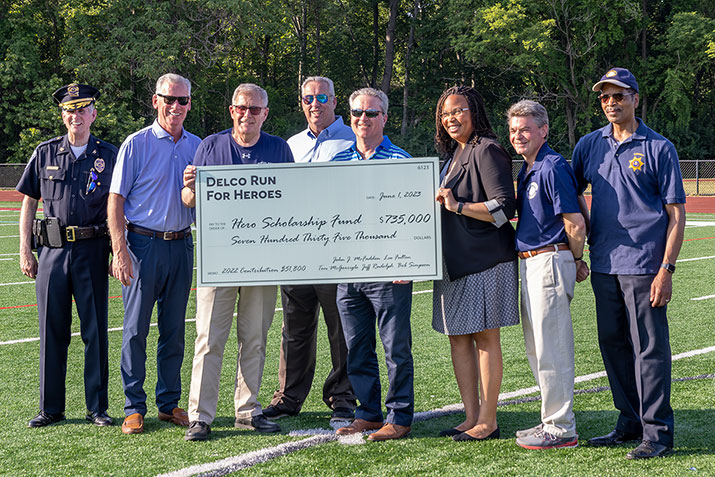 Delco Run for Heroes Check Presentation